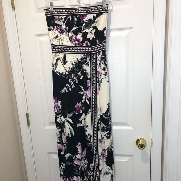 White House Black Market Dresses & Skirts - White House Black Market strapless bodycon floral maxi dress size xxsmall